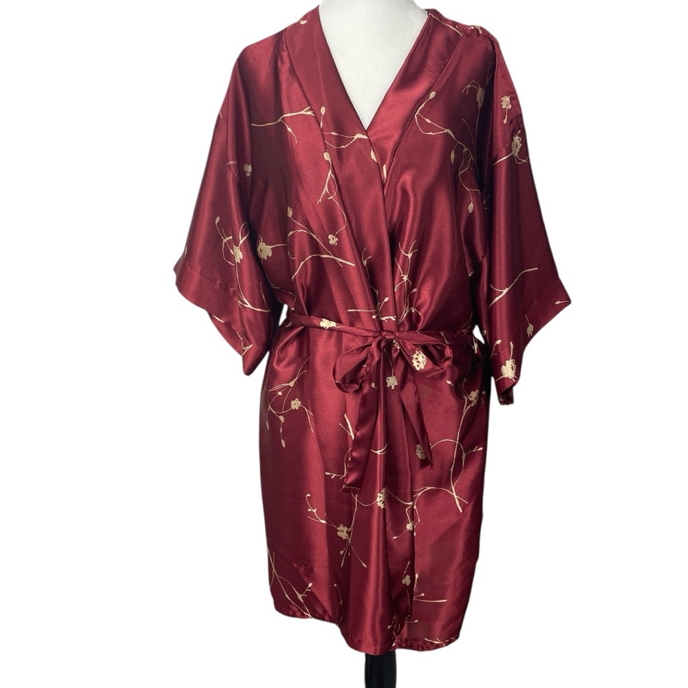 Secret Treasures Womens Kimono Style Short Robe Housecoat Size Medium NWT